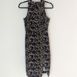 Figure hugging floral dress